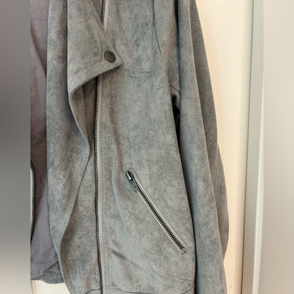 Ark NC Ultra Swede Jacket, NWOT, Grey, Motorcycle Style Zip Front & Sleeve, Sz S - Picture 14 of 16